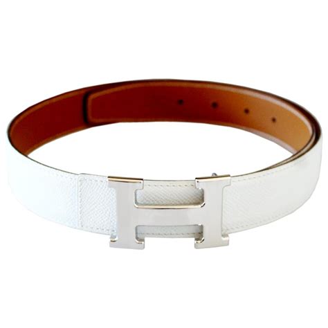 hermes belt white stitching|Hermes belts white.